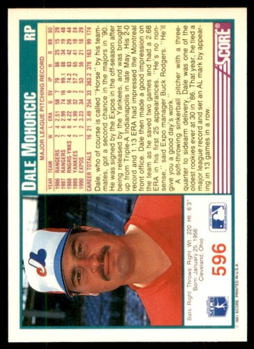 1991 SCORE BASEBALL CARDS #442 - 688 YOU PICK SEE SCANS STARS .99 UNLIMITED SHIP - Picture 315 of 499