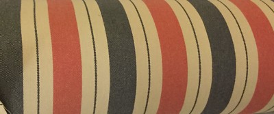 Fryetts Haven Heritage. Dicker Baumwollstoff rot/blau gestreift.   REDUZIERT AUF KLAR.