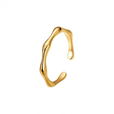 14K gold plated Open Ring, adjustable ring 2 colors JWCY01