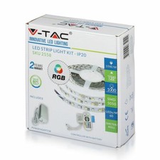  STRISCIA LED RGB KIT COMPLETO V-TAC MULTICOLORE 60 LEDs/MT 10W/MT  5 METRI