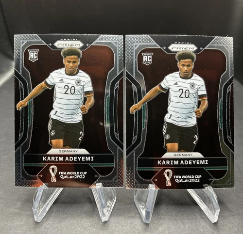 Lot of 2 2022 Panini Prizm World Cup Qatar Karim Adeyemi RC Rookie #111 Germany