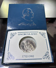 1982-D George Washington Commemorative Silver Unc. Half Dollar With Box & Coa🔥!