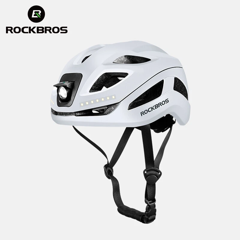 ROCKBROS Bicicleta Seguridad Advertencia Luz Casco Cabeza Circunferencia Ajustable Foto 3 de 4