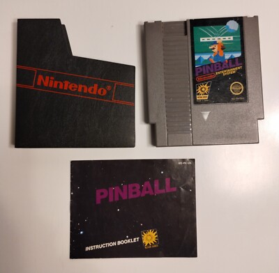 Pinball NES With Manual and Slip Cover Nintendo Entertainment System