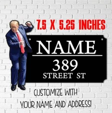 7.5" Trump Dance Address Sign Plaque MAGA Home Victory 2024 President DJT