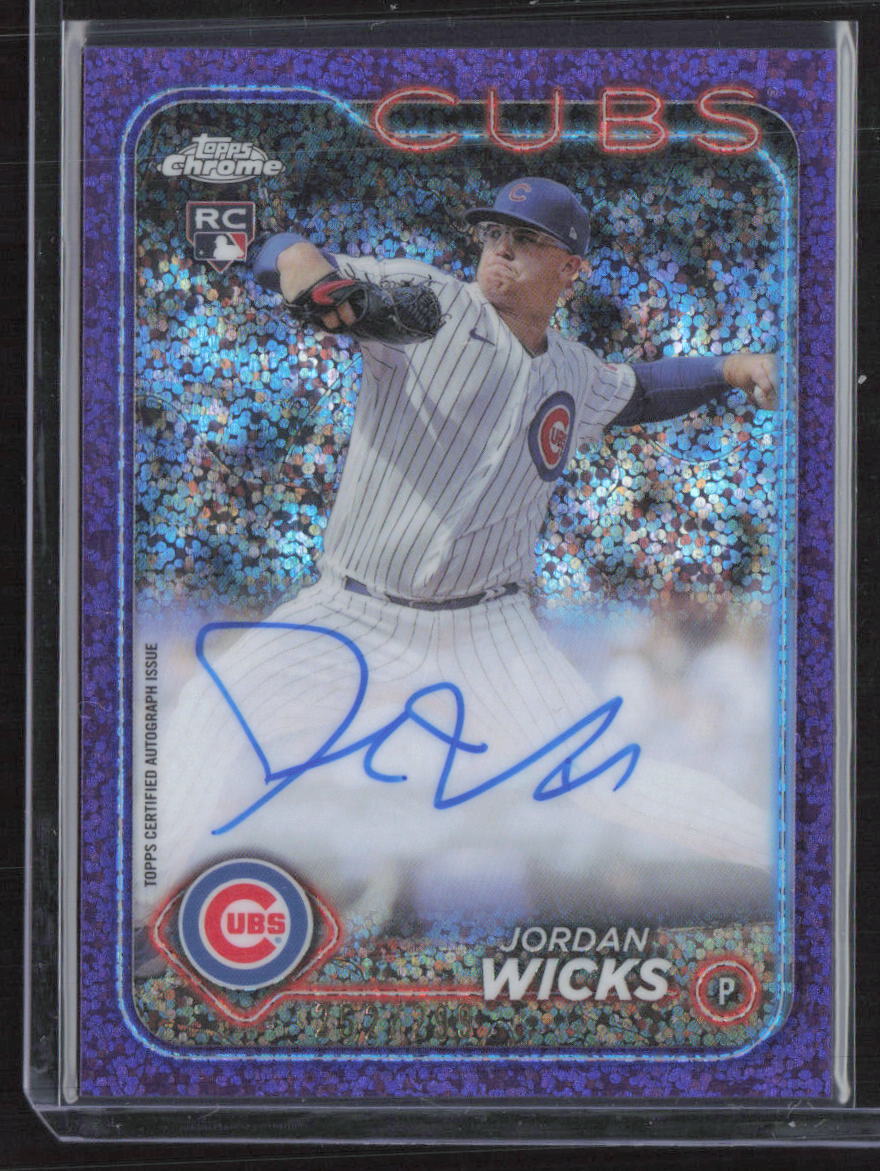 2024 Topps Chrome #RA-JWS Jordan Wicks Purple Speckle RC Auto /299