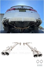 For 18-24 Toyota Camry | T-304 Muffler Delete Quad Tips Axle Back Exhaust