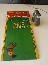 Marx Hap and Hop Vintage Army Wind Up Marching Men and Ramp. 1950-1960's