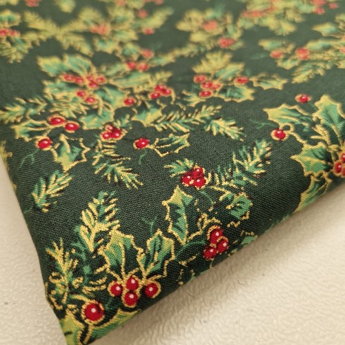 Acebo 100% Algodón Navidad Tela Navidad Costura Artesanía Rojo Verde Material - Imagen 7 de 14