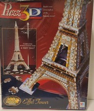Wrebbit PUZZ 3D Puzzle EIFFEL TOWER Paris France 300pc 24" Ages 12 