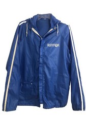 Vintage 70s The Runner Nylon Jogging Track Jacket Activewear Magazine Size MT