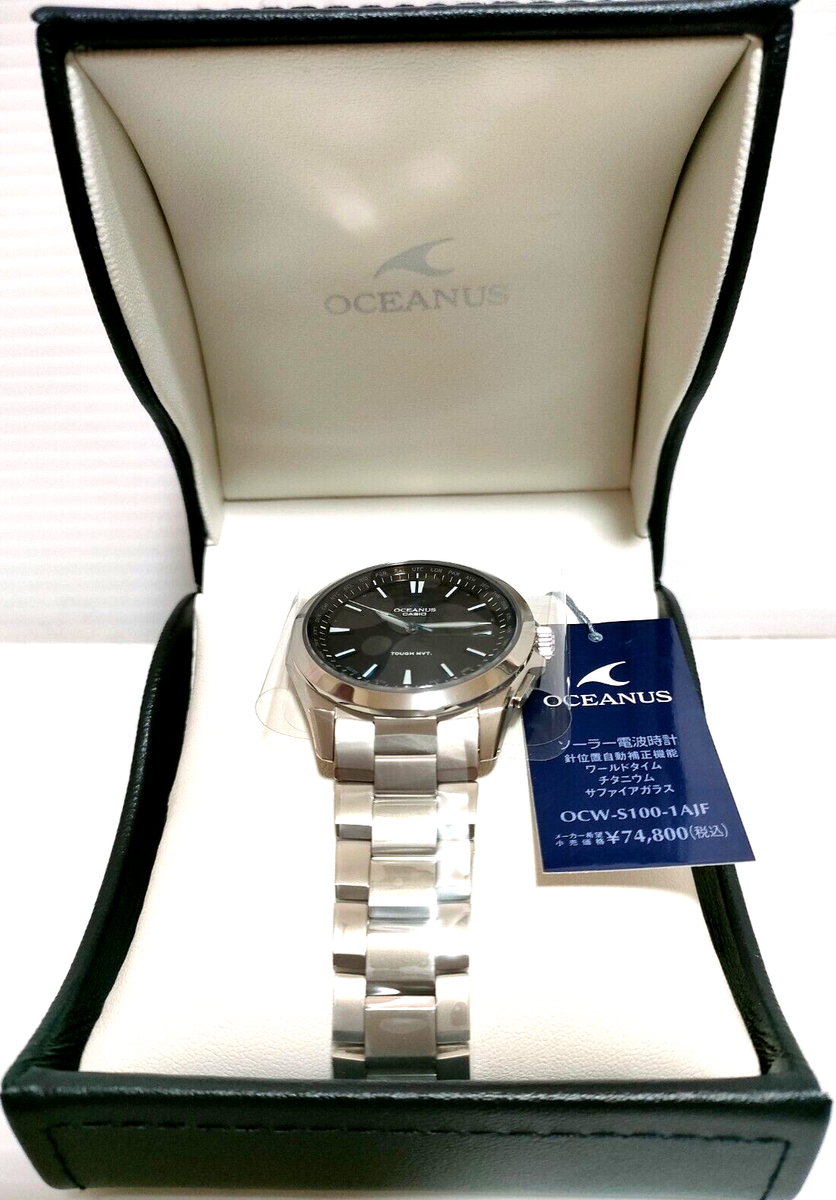 CASIO Oceanus OCW-S100-1AJF Radio Solar Titanium Watch Blue World