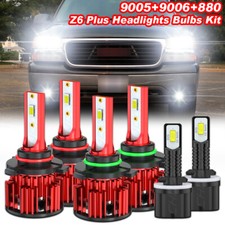 For GMC Yukon XL 1500 2500 2000-2006 LED Headlight High/Low Fog Light Bulbs Kit