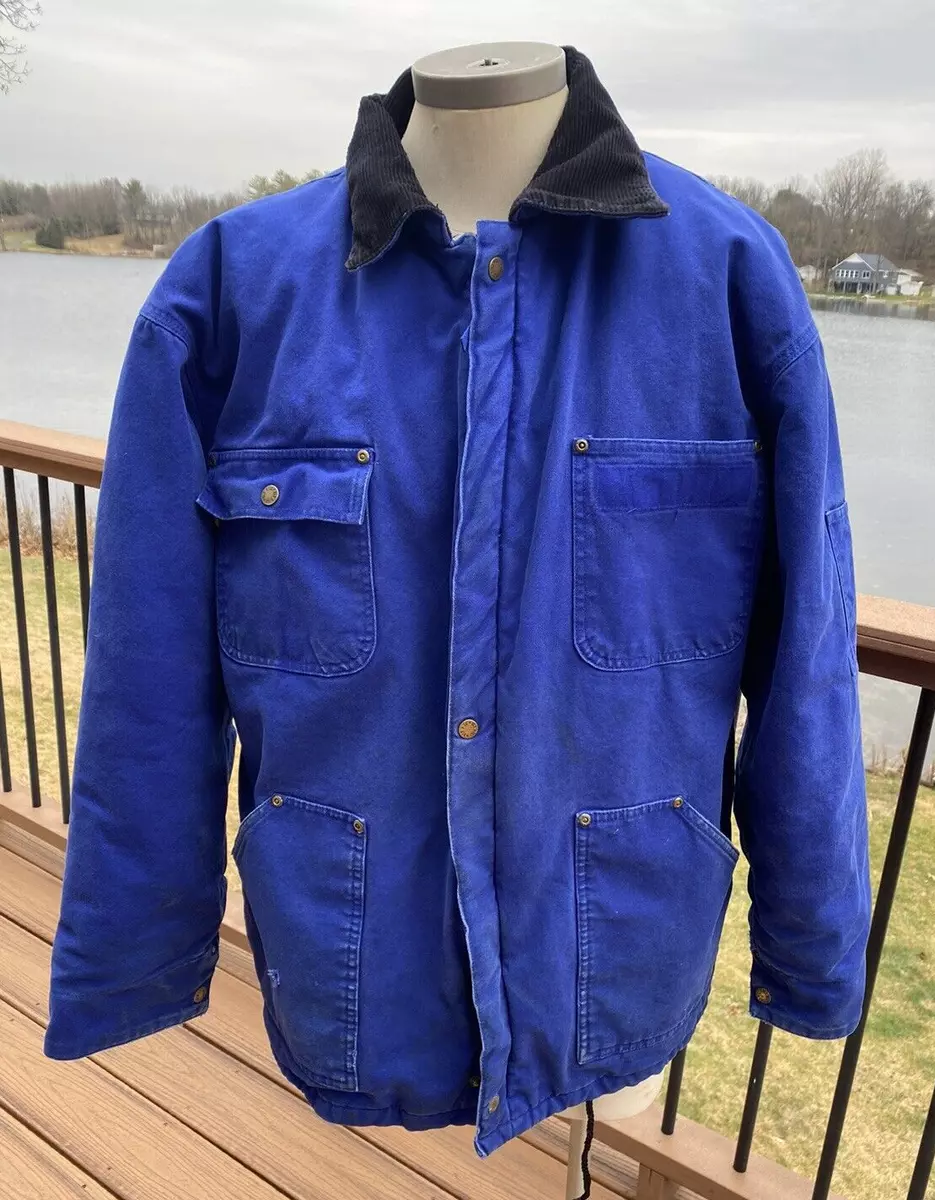 Old Mill Windbreaker Jacket Men's XL Royal Blue Full Zip Menards Jacket Heavy