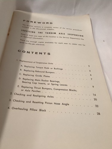 Servicing The 1957 Tandem Axle Suspension Super Chevrolet Service Truck Guide - Picture 3 of 8