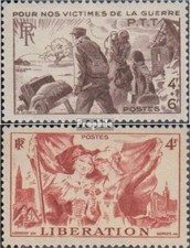 France 731,732 neuf avec gomme originale 1945 fonctionnaires de la poste, Libéra