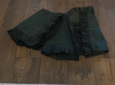 Pre- Owned Ralph Lauren Homes Hunter Green Pleated Euro Pillow Shams Set of 3)