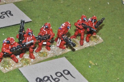 28mm sci fi / ground zero - earth space marines 6 figs - (99699)