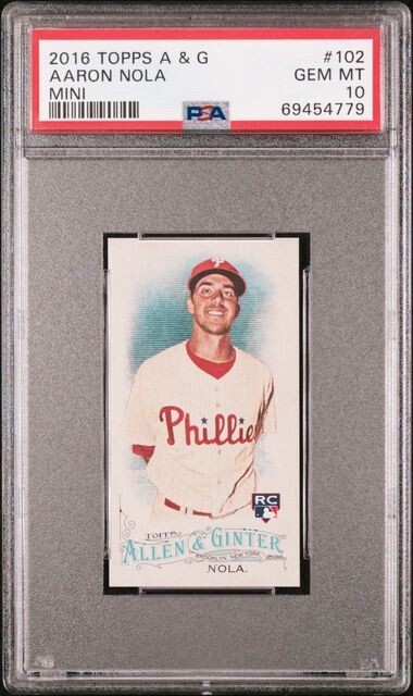 AARON NOLA 2016 Topps A & G MINI #102 PSA 10 GEM MT RC