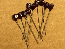 5 NOS Vintage 39 pf 500v Silver Mica Capacitors .000039 uf CDE Cornell Qty