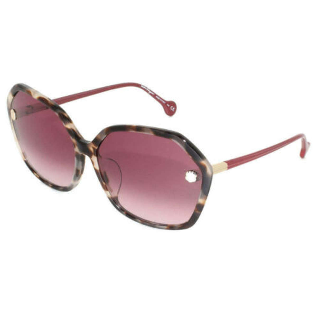Salvatore Ferragamo Dark Grey Havana 65 mm Women display picture 1