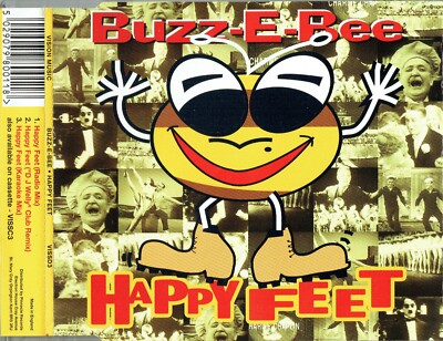 BUZZ-E-BEE - 5'' CD - Happy Feet (Radio MIx + ''DJ Welly'' Club Remix) UK 3 Track