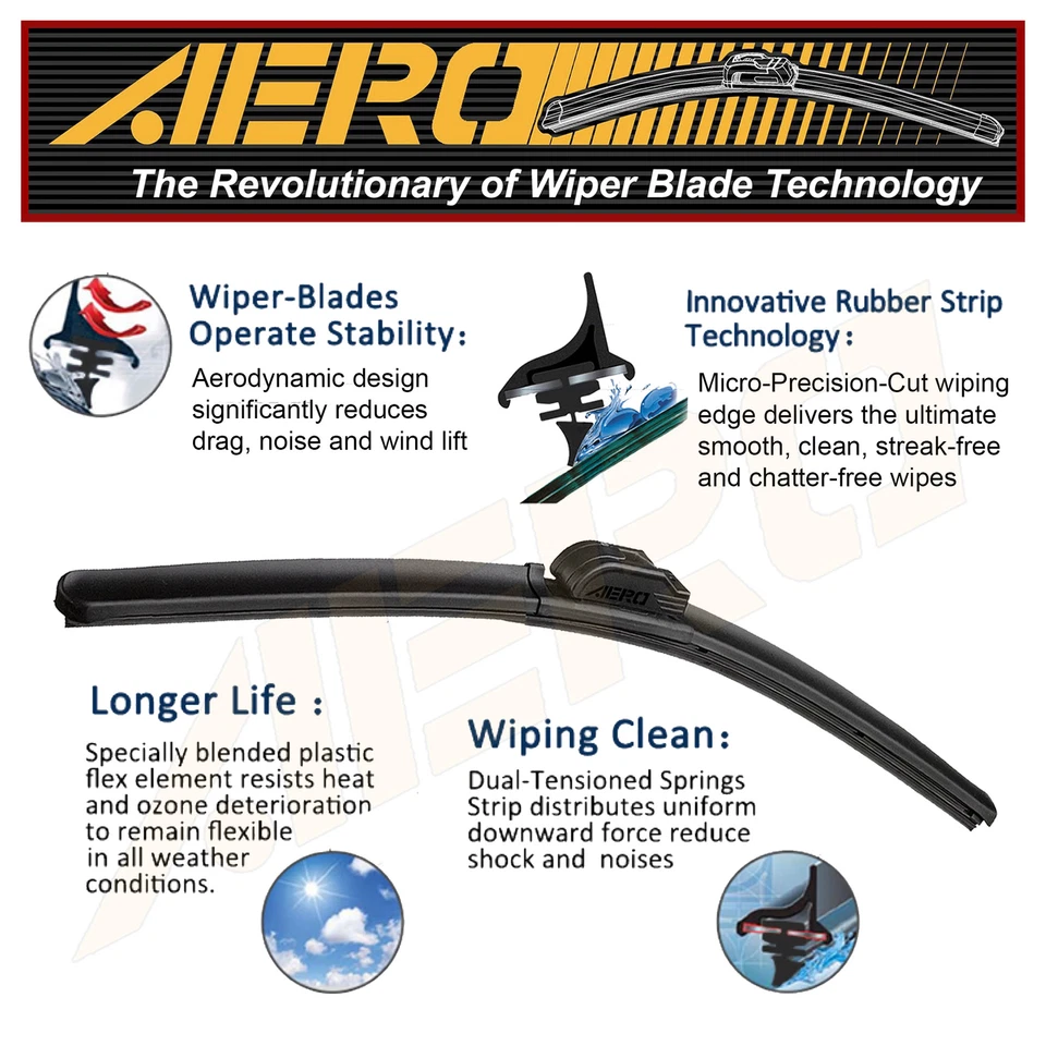 AERO Chevrolet Suburban 2500 2008-2007 OEM Quality Windshield Wiper Blades - Image 2 of 4