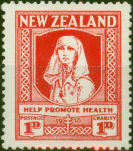 New Zealand 1930 1d + 1d Scarlet SG545 Fine & Fresh LMM - Picture 1 of 1