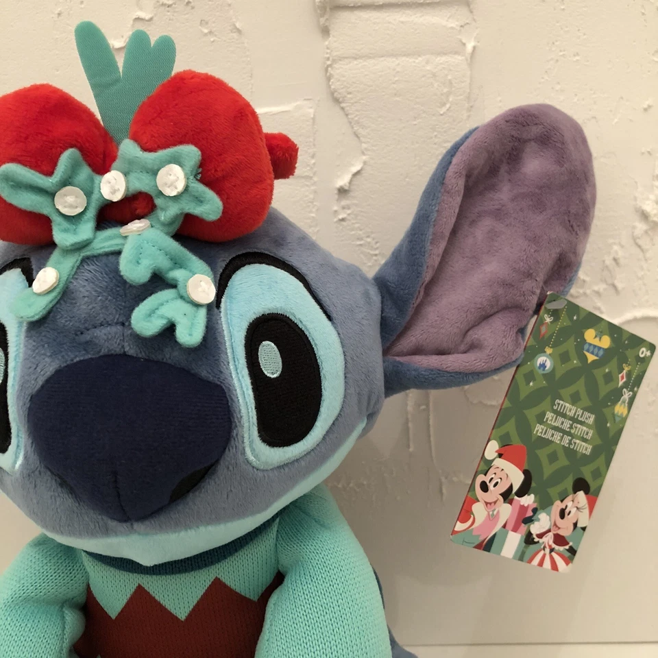 Disney Store Stitch Christmas Festive Plush Medium Soft Toy 2023 New Gift - Image 3 of 4