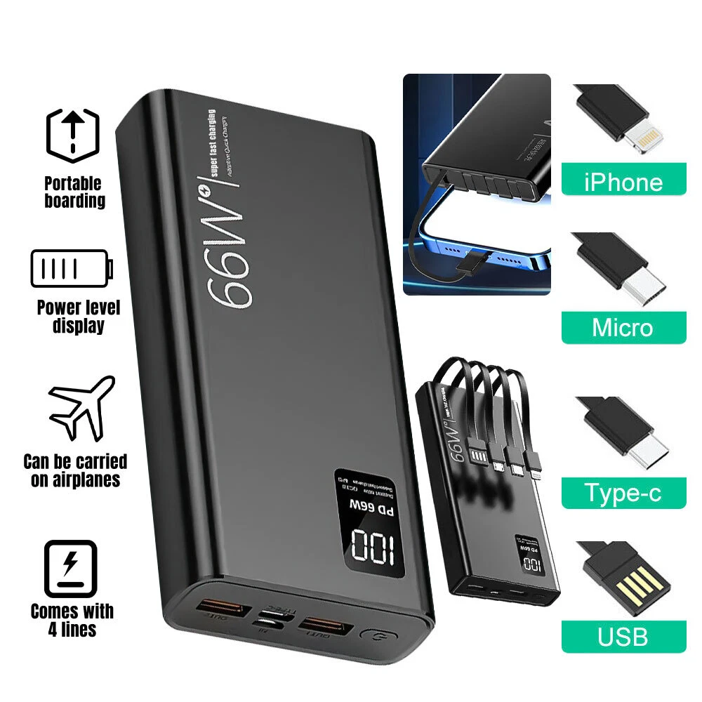 Power Bank 40000mAh 66W Charging Portable External Battery Backup For Cell Phone Power Bank 40000mAh 66W Charging Portable External Battery Backup For Cell Phone