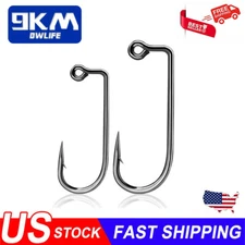 50Pcs Jigging Hooks 90 Degree Aberdeen Heavy Wire Round Bend DIY Jig Tackle