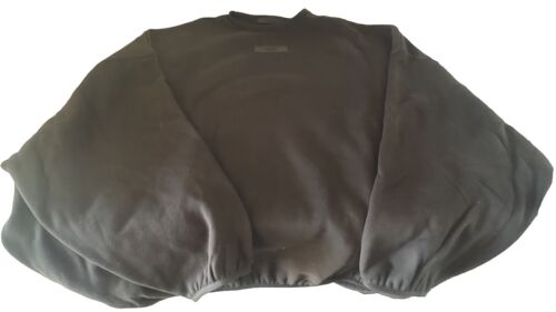 Essentials 'Fear of God' Sweatshirt Men's Jet Black Crew Neck Sweater - XXL