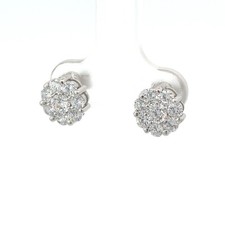 Flower Shape 925 Sterling Silver Stud Earrings for Women