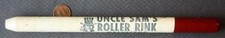 1940s WWII Era Galveston Texas Uncle Sam Roller Rink oversized pencil souvenir--