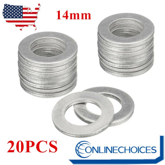 1000x Aluminum Oil Drain Plug Crush Washer 14mm for Honda/acura 94109