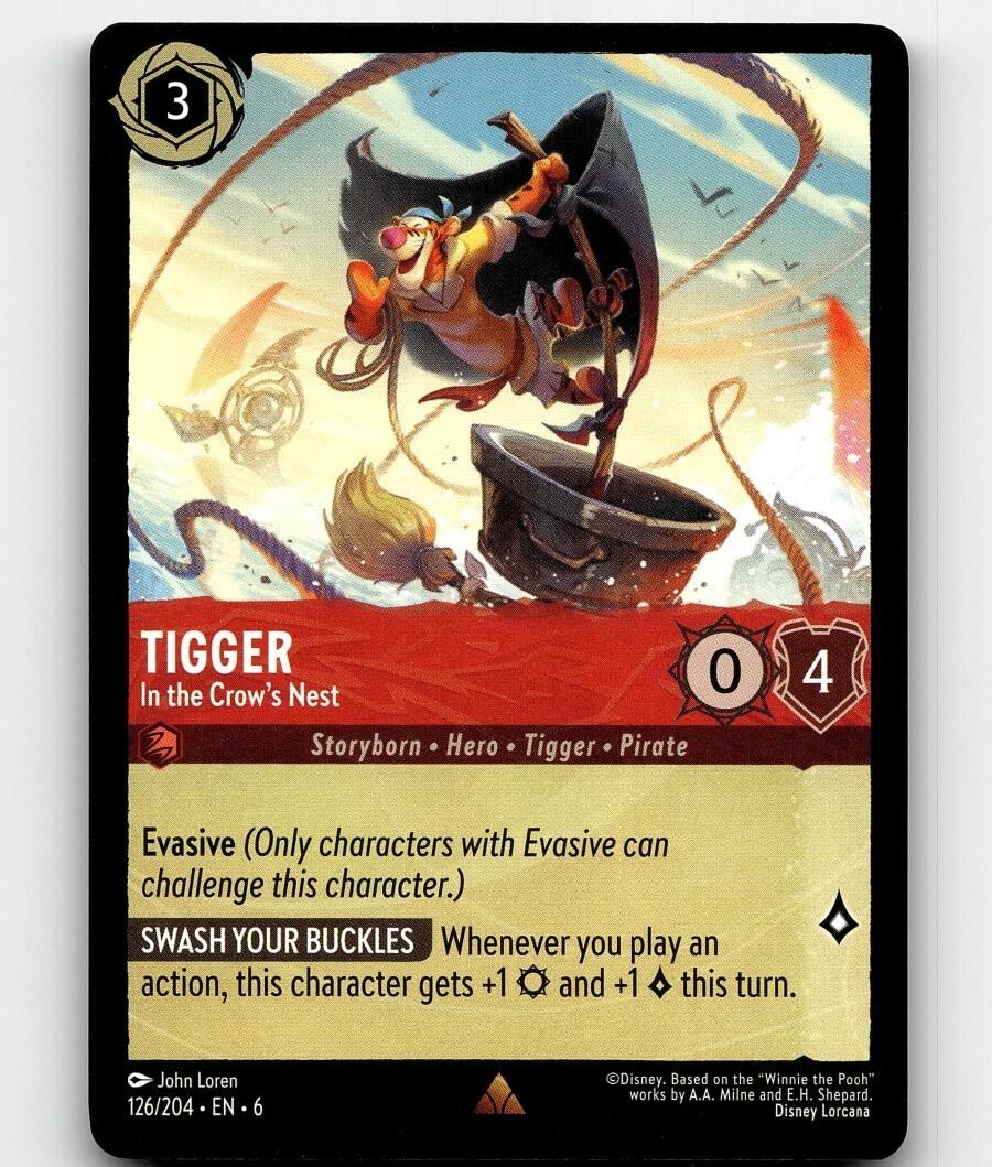 tigger lorcana card Disney - TCG - Playmat Enchanted Cost Ink Tigger - In the Crow's
