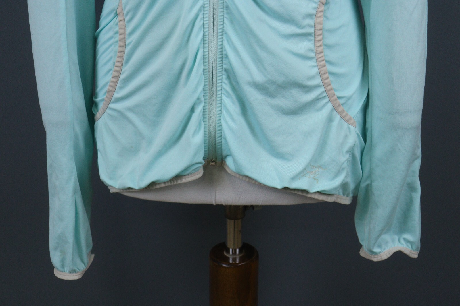 Maglione giacca pile ARC'TERYX blu manica lunga full zip con cappuccio