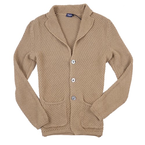 Drumohr Tan Patterned Knit Cotton 
