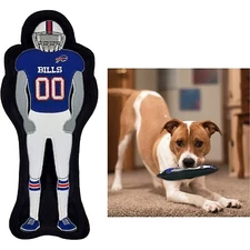 Pets First NFL Player Shaped Chew Toy with Built-in Squeaker for Dogs & Cats