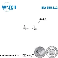2 PCS ETA 955.112/102/132/402/412/422-Setting lever, assembled-Part Number:443/1