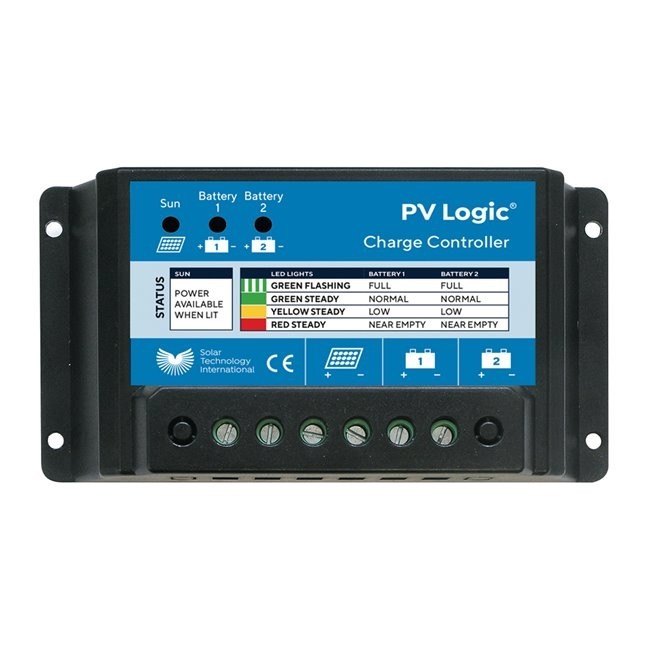 PV LOGIC Solar Panel Dual Battery Charge Controller Caravan Motorhome STCC10