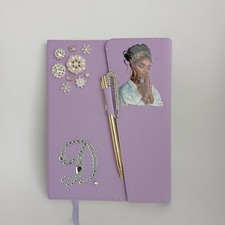 New Handmade Lilac Junk Journal Notebook With Pen and Lined Pages