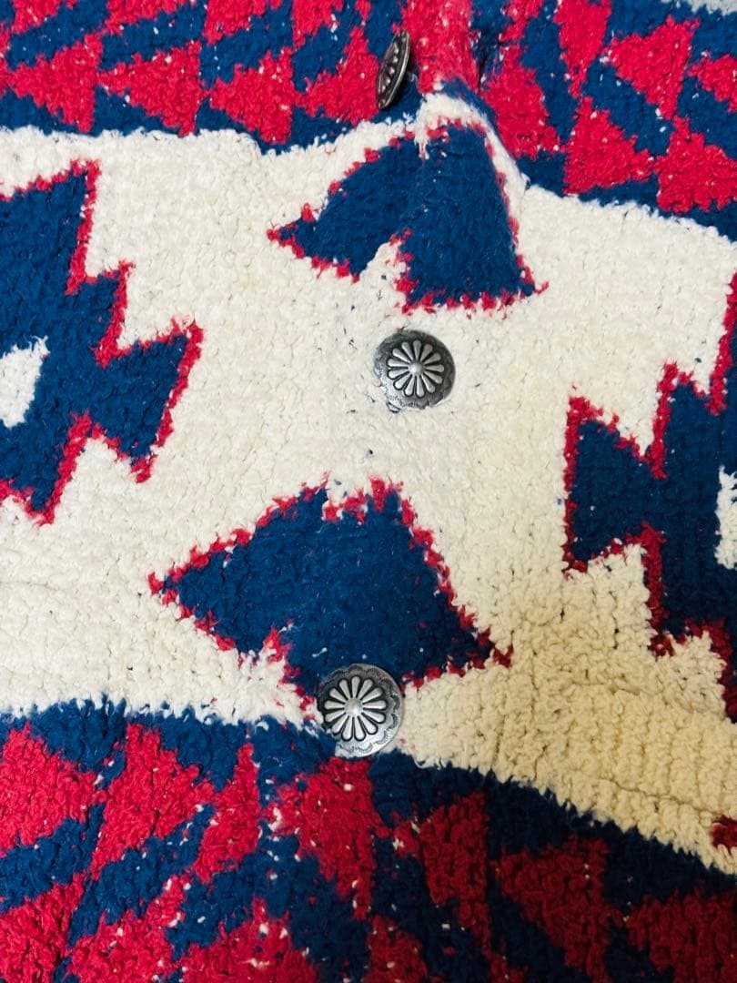 Thick Native Pattern Fluffy Jacket L Ortega Cowic… - image 4