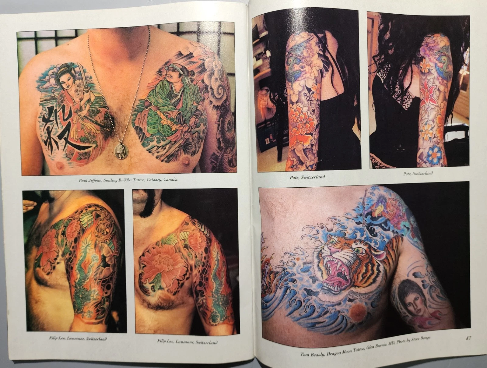 original vintage '92 intl tattoo art #1 mag col todd bob shaw photos cards flash image 13