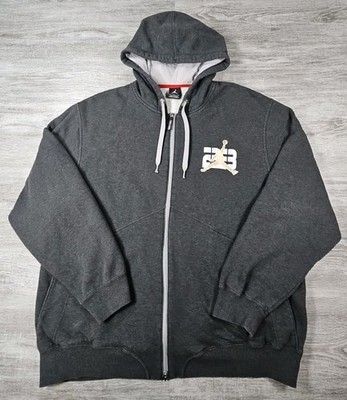 Air Jordan Jumpman Hoodie Zip Up Mens Size X Large Gray  Embroidered on Back