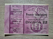Billet Ticket Match Football FRANCE-ANGLETERRE 1955