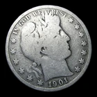 1901-S Barber Half Dollar Silver  ---- Nice Details Coin ---- #KK655