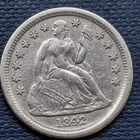 1842 Seated Liberty Dime 10c Higher Grade XF - AU #93567