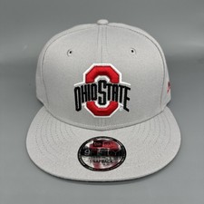 New Era 9FIFTY Ohio State Buckeyes Adjustable Snapback Flatbill Gray Hat Cap NEW