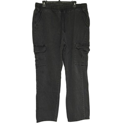 SO Super High Rise Jogger Black Baggy 17/33 Cargo Juniors Kohls EUC Relaxed